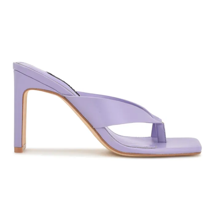 Durlife Heeled Thong Sandals Light Purple Women Nine West Mid Heels