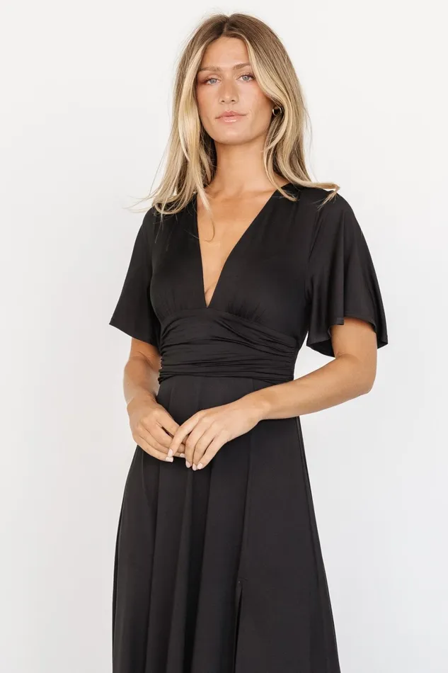 Emberly Maxi Dress Black Women Baltic Born Bump Friendly Emberly Maxi Dress Black Women Baltic Born Bump Friendly