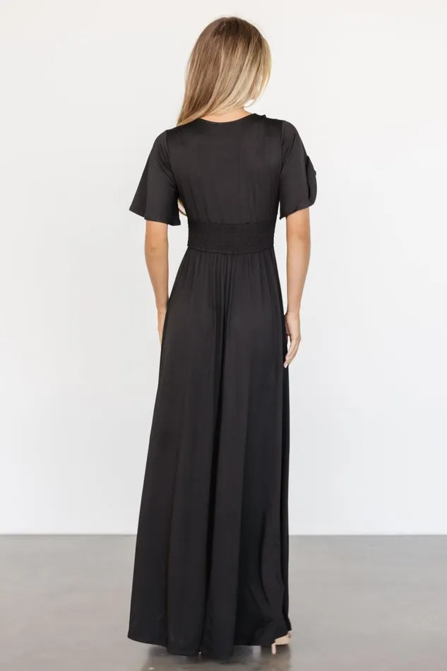 Emberly Maxi Dress Black Women Baltic Born Bump Friendly Emberly Maxi Dress Black Women Baltic Born Bump Friendly