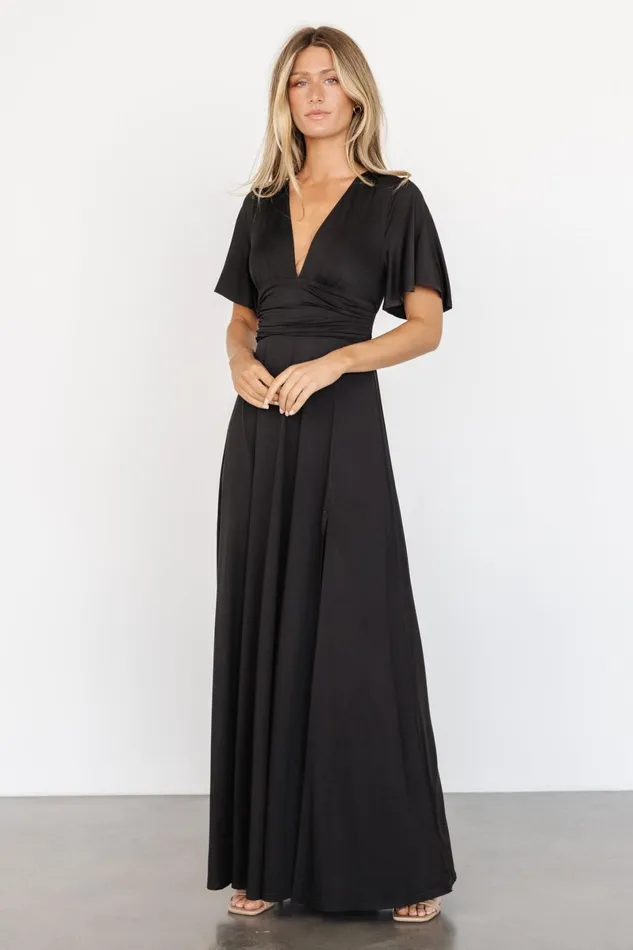 Emberly Maxi Dress Black Women Baltic Born Bump Friendly Emberly Maxi Dress Black Women Baltic Born Bump Friendly