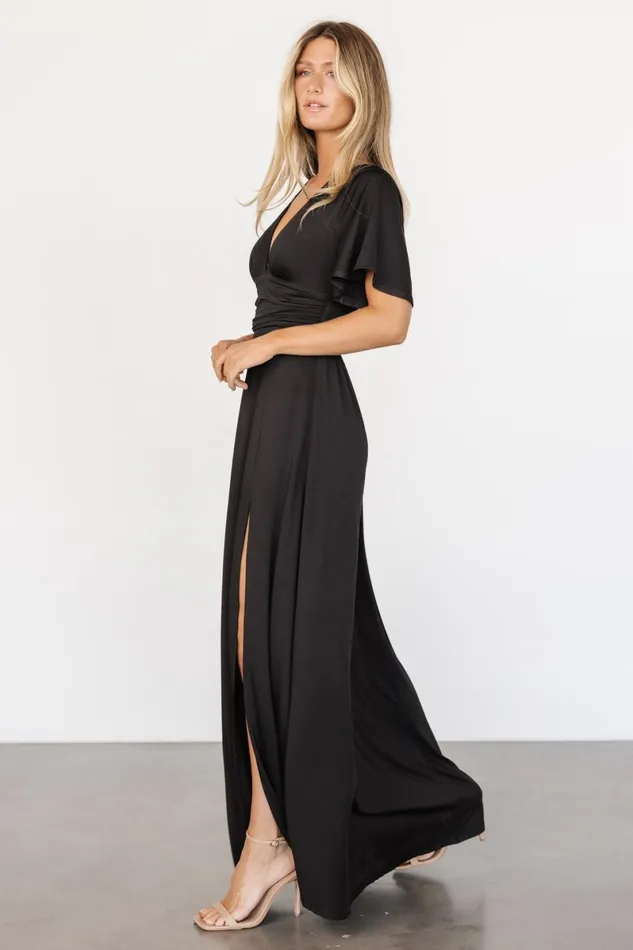 Emberly Maxi Dress Black Women Baltic Born Bump Friendly Emberly Maxi Dress Black Women Baltic Born Bump Friendly