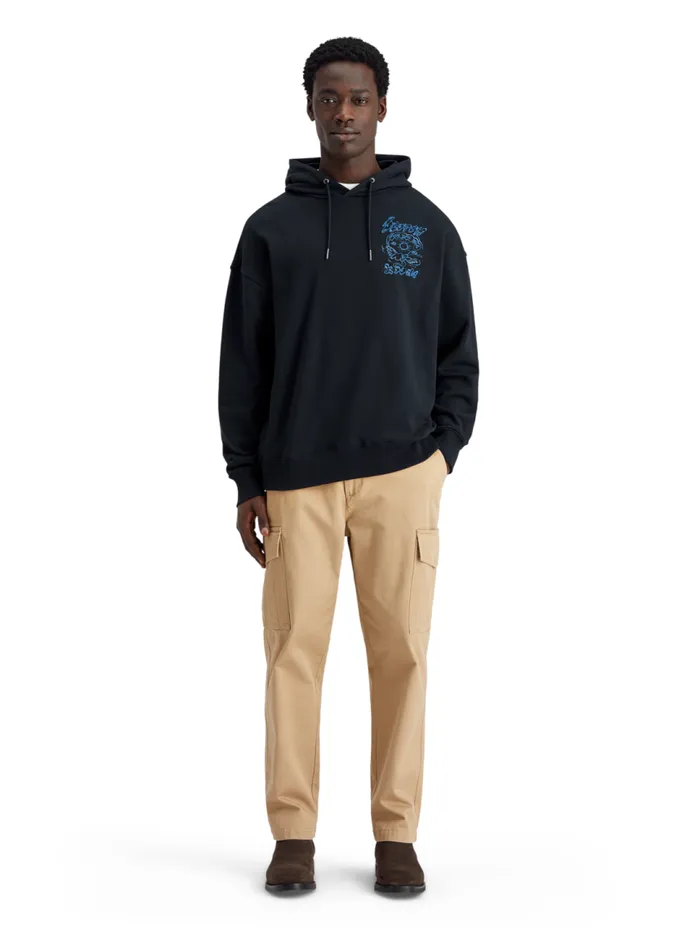Embroidered Artwork Hoodie Night Men Scotch and Soda Sweatshirts and Hoodies