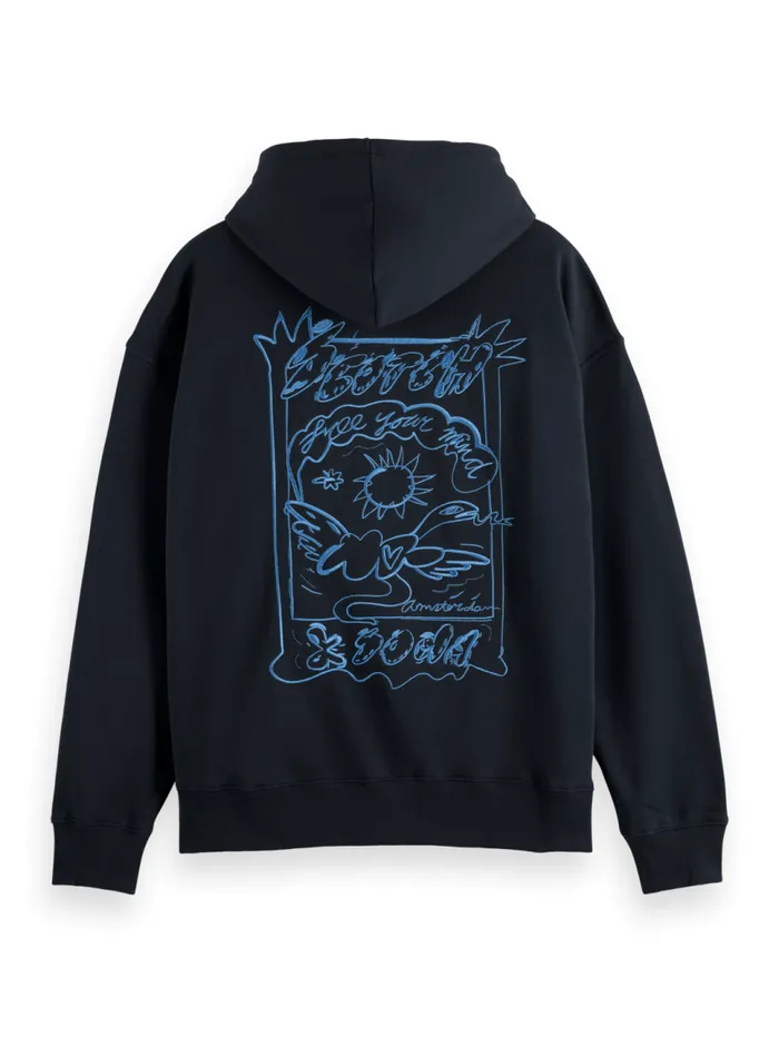 Embroidered Artwork Hoodie Night Men Scotch and Soda Sweatshirts and Hoodies Embroidered Artwork Hoodie Night Men Scotch and Soda Sweatshirts and Hoodies
