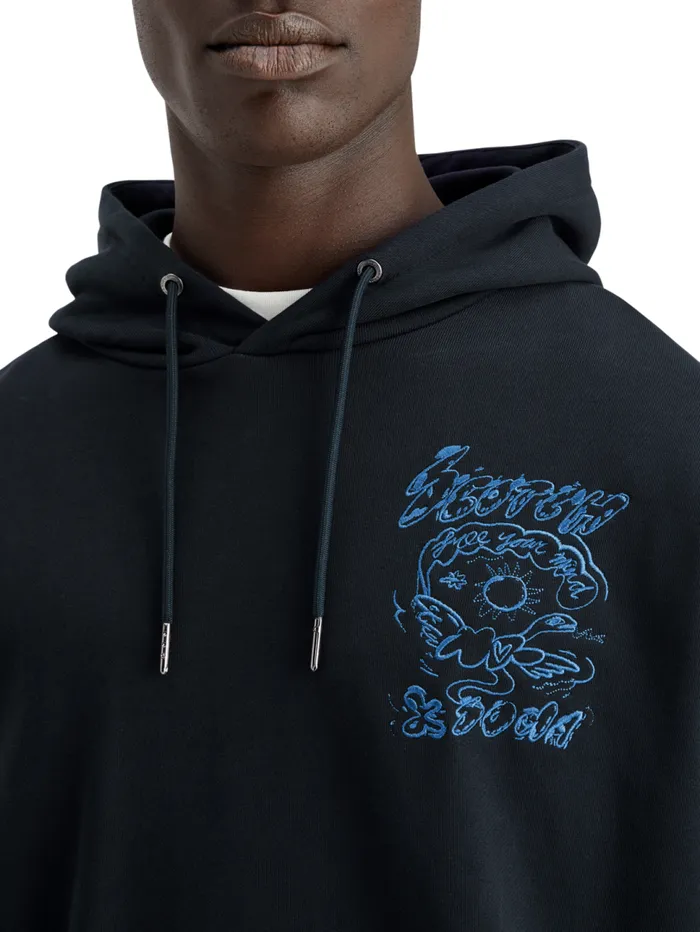 Embroidered Artwork Hoodie Night Men Scotch and Soda Sweatshirts and Hoodies Embroidered Artwork Hoodie Night Men Scotch and Soda Sweatshirts and Hoodies