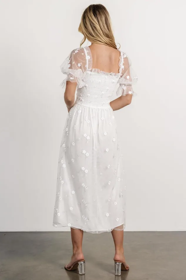 Emilia Embroidered Dress Off White Women Baltic Born Bridal Emilia Embroidered Dress Off White Women Baltic Born Bridal