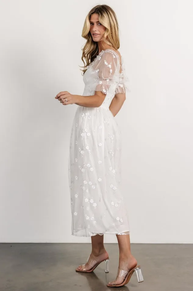 Emilia Embroidered Dress Off White Women Baltic Born Bridal Emilia Embroidered Dress Off White Women Baltic Born Bridal