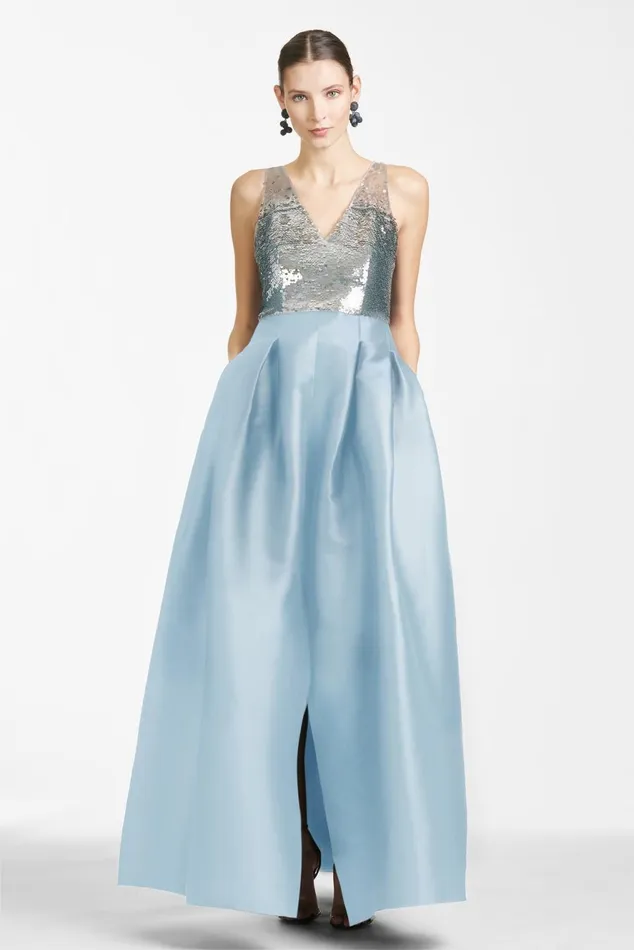 Erica Gown 8211 SilverAsh Blue Women Sachin and Babi Formal