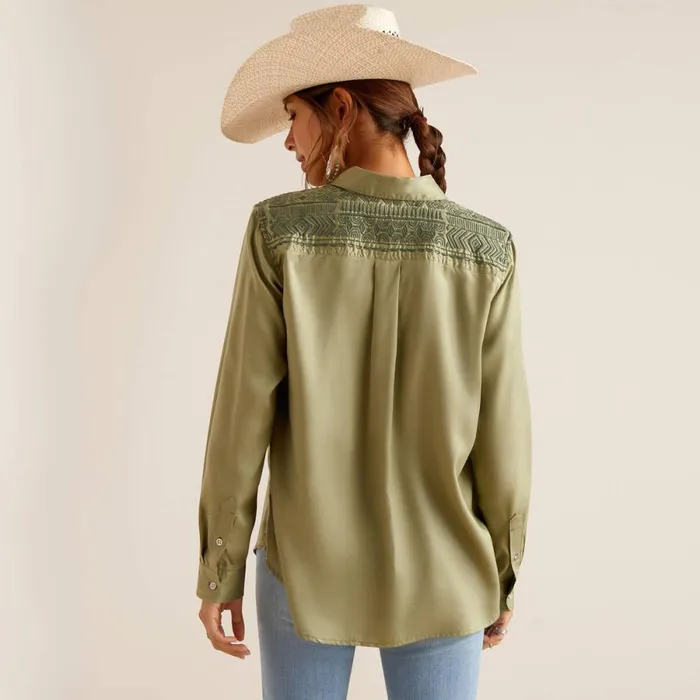 Erika Shirt Sage Green Women Ariat TShirts and Tops Erika Shirt Sage Green Women Ariat TShirts and Tops