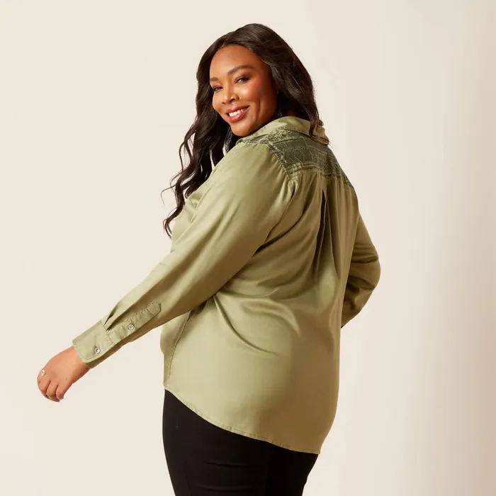 Erika Shirt Sage Green Women Ariat TShirts and Tops Erika Shirt Sage Green Women Ariat TShirts and Tops