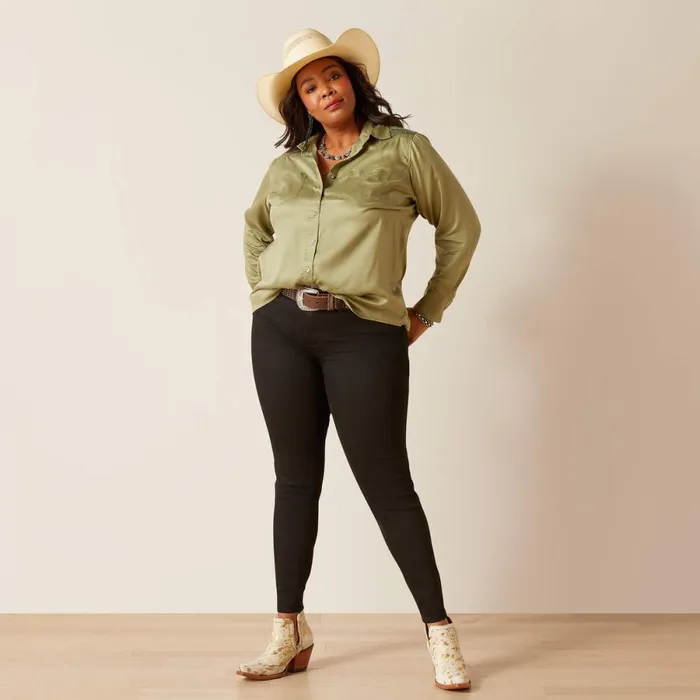 Erika Shirt Sage Green Women Ariat TShirts and Tops Erika Shirt Sage Green Women Ariat TShirts and Tops