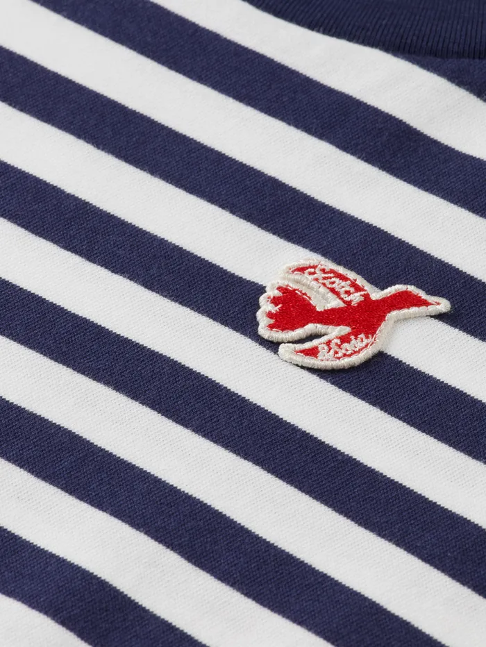 Essential 8211 THE FREE SPIRIT PEACE BIRD STRIPED TSHIRT Navywhite Kids Scotch and Soda TShirts Essential 8211 THE FREE SPIRIT PEACE BIRD STRIPED TSHIRT Navywhite Kids Scotch and Soda TShirts