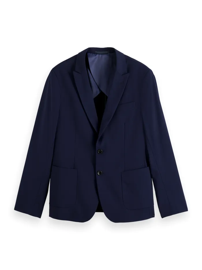 Essential 8211 UNCONSTRUCTED PEAK LAPEL COOLWOOL BLAZER Night Men Scotch and Soda Essentials Essential 8211 UNCONSTRUCTED PEAK LAPEL COOLWOOL BLAZER Night Men Scotch and Soda Essentials