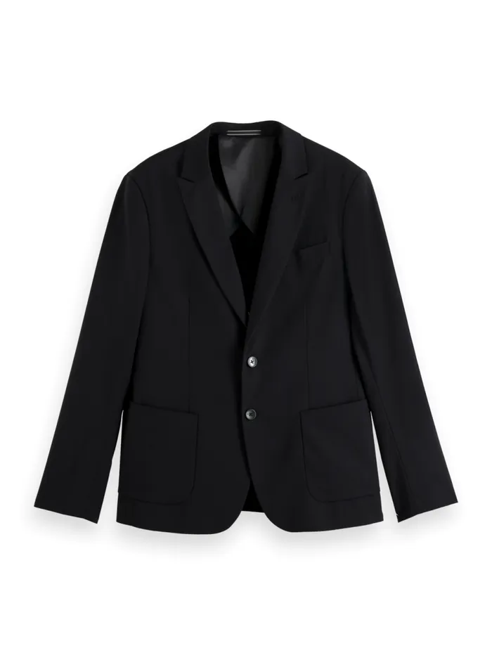 Essential 8211 UNCONSTRUCTED PEAK LAPEL COOLWOOL BLAZER Night Men Scotch and Soda Essentials Essential 8211 UNCONSTRUCTED PEAK LAPEL COOLWOOL BLAZER Night Men Scotch and Soda Essentials