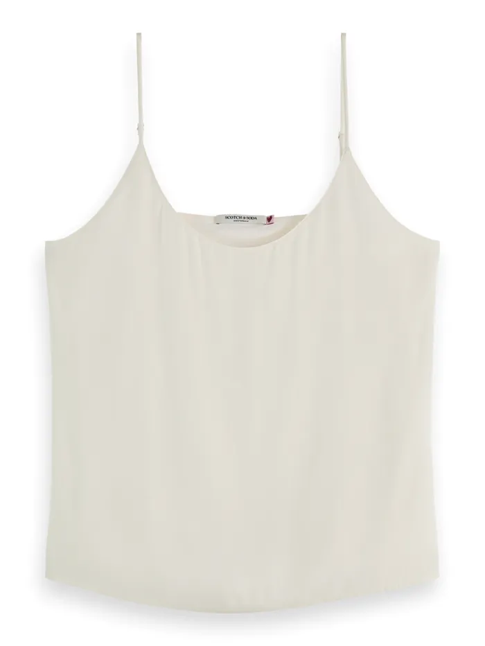 Essential JERSEY WOVEN TANK Black Women Scotch and Soda Tops and TShirts