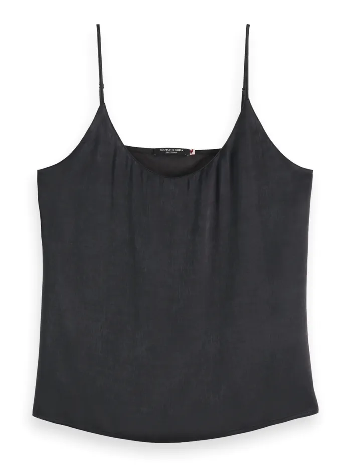 Essential JERSEY WOVEN TANK Black Women Scotch and Soda Tops and TShirts