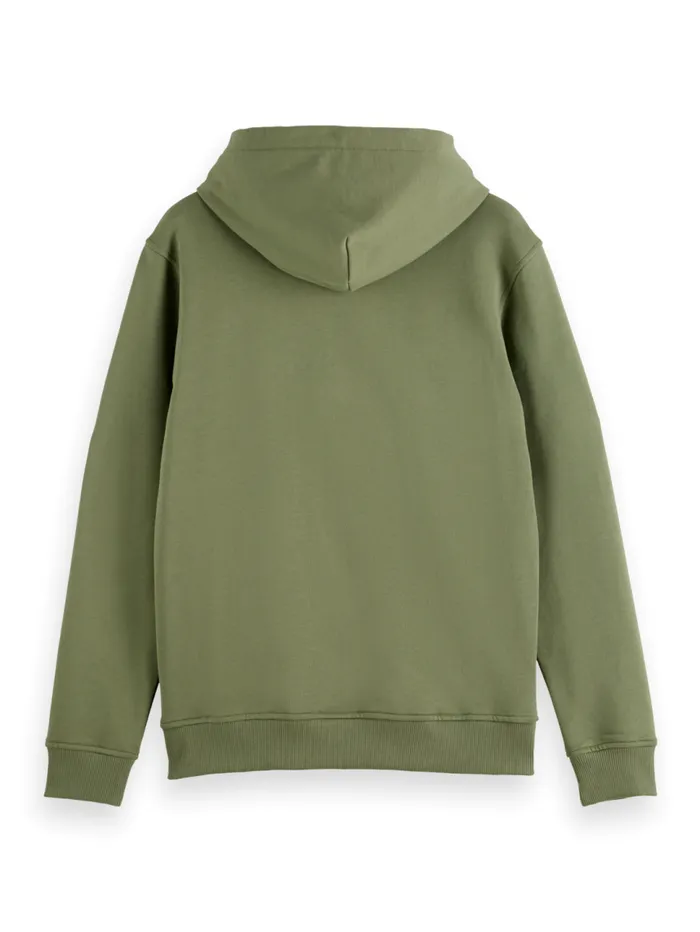 Essential Logo Badge Zipthrough Hoodie Green Ivy Men Scotch and Soda Sweatshirts and Hoodies Essential Logo Badge Zipthrough Hoodie Green Ivy Men Scotch and Soda Sweatshirts and Hoodies
