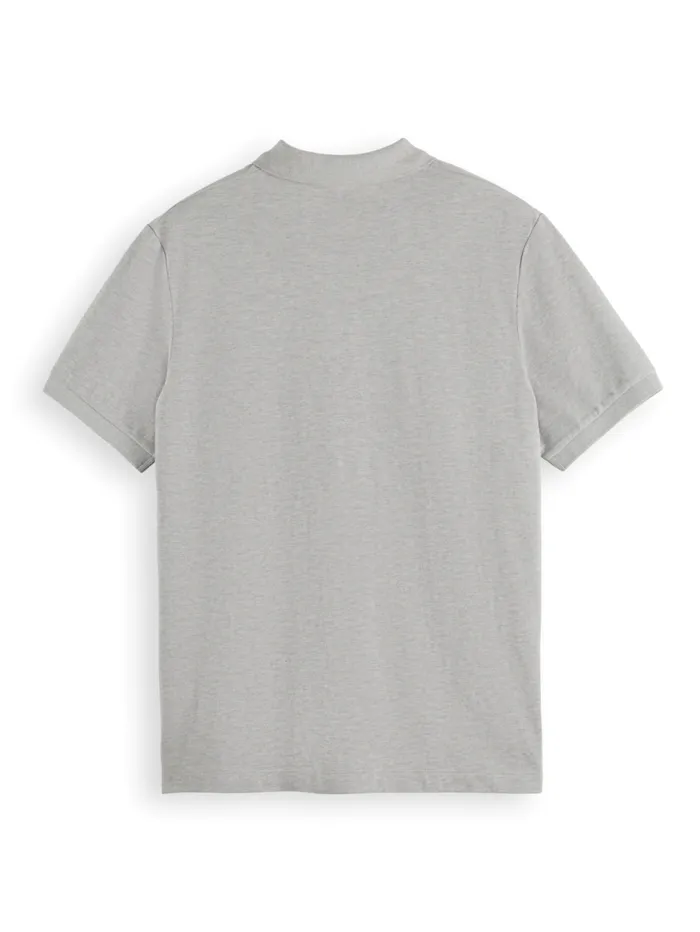 Essential Logo Pique Polo Black Men Scotch and Soda TShirts and Polo Shirts