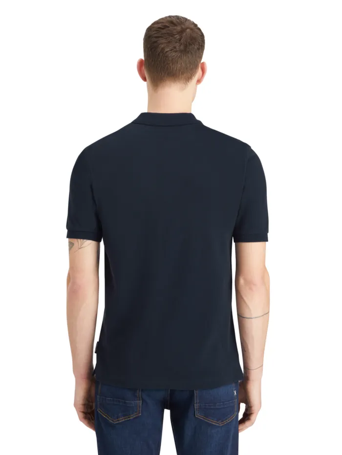 Essential Logo Pique Polo Black Men Scotch and Soda TShirts and Polo Shirts