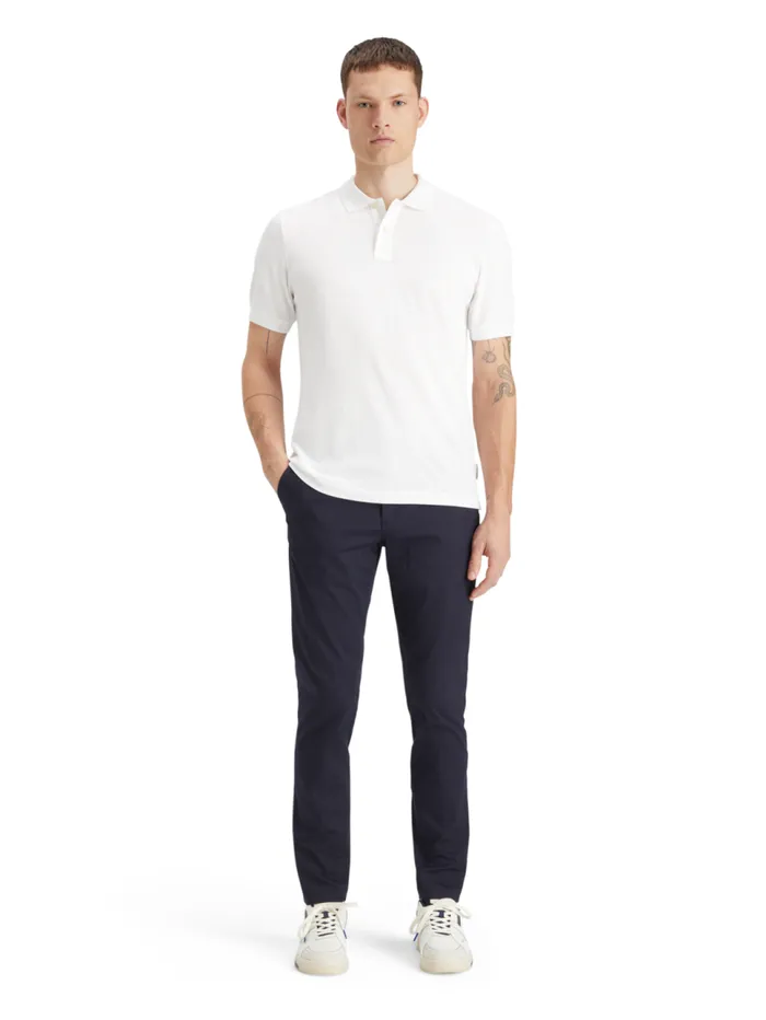 Essential Logo Pique Polo Black Men Scotch and Soda TShirts and Polo Shirts