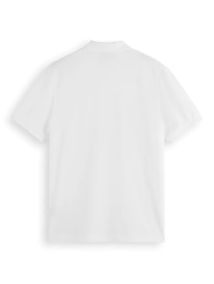 Essential Logo Pique Polo Black Men Scotch and Soda TShirts and Polo Shirts