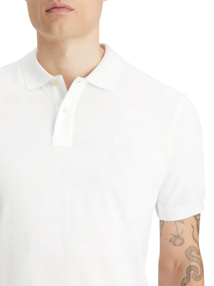 Essential Logo Pique Polo Black Men Scotch and Soda TShirts and Polo Shirts