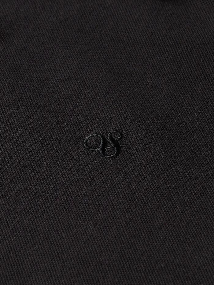 Essential Logo Pique Polo Black Men Scotch and Soda TShirts and Polo Shirts