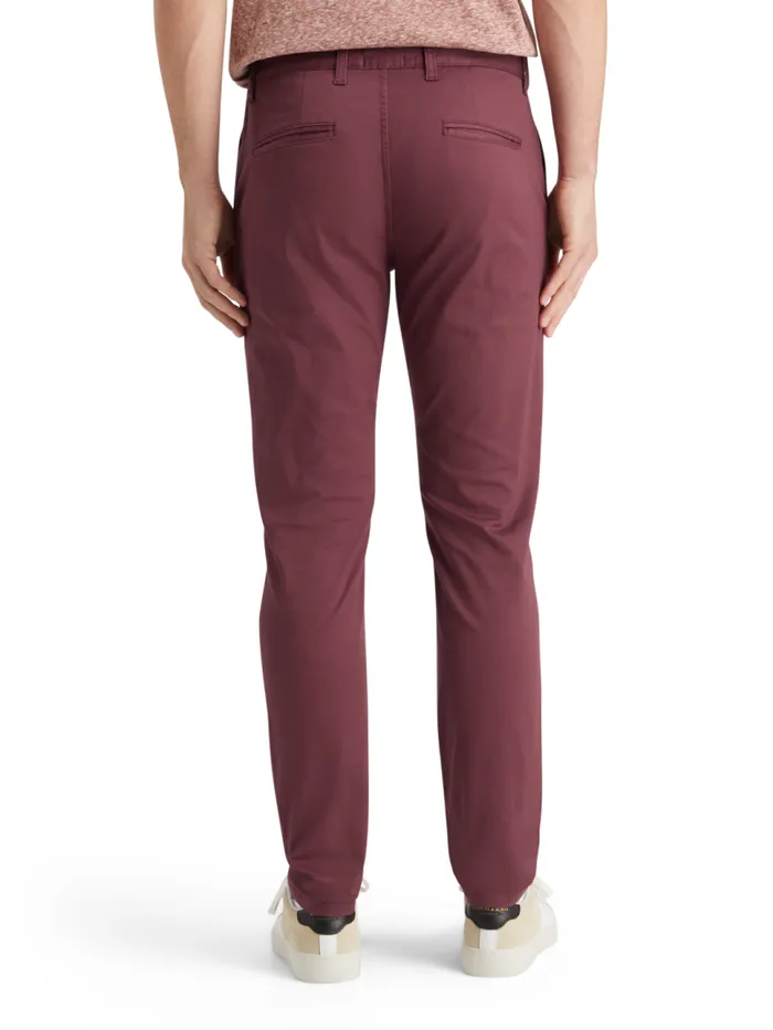 Essential Mott Stretch Cotton Chino Wine Men Scotch and Soda Essentials
