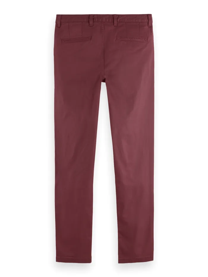 Essential Mott Stretch Cotton Chino Wine Men Scotch and Soda Essentials