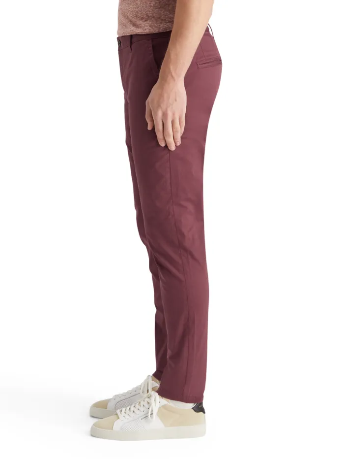 Essential Mott Stretch Cotton Chino Wine Men Scotch and Soda Essentials