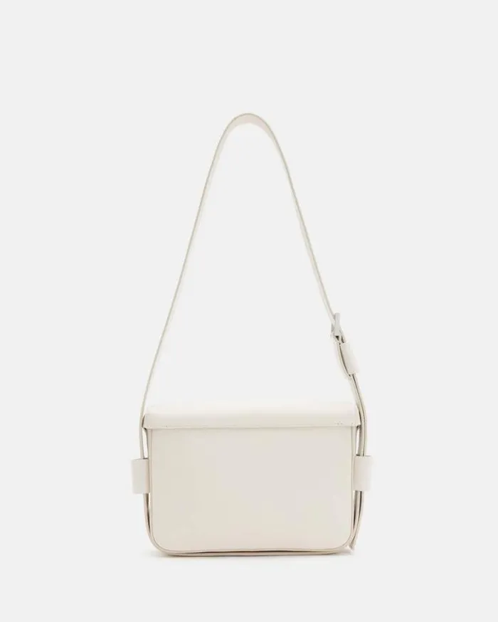Etienne Leather Shoulder Bag Desert White Women AllSaints Handbags and Wallets Etienne Leather Shoulder Bag Desert White Women AllSaints Handbags and Wallets