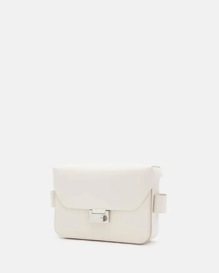 Etienne Leather Shoulder Bag Desert White Women AllSaints Handbags and Wallets Etienne Leather Shoulder Bag Desert White Women AllSaints Handbags and Wallets