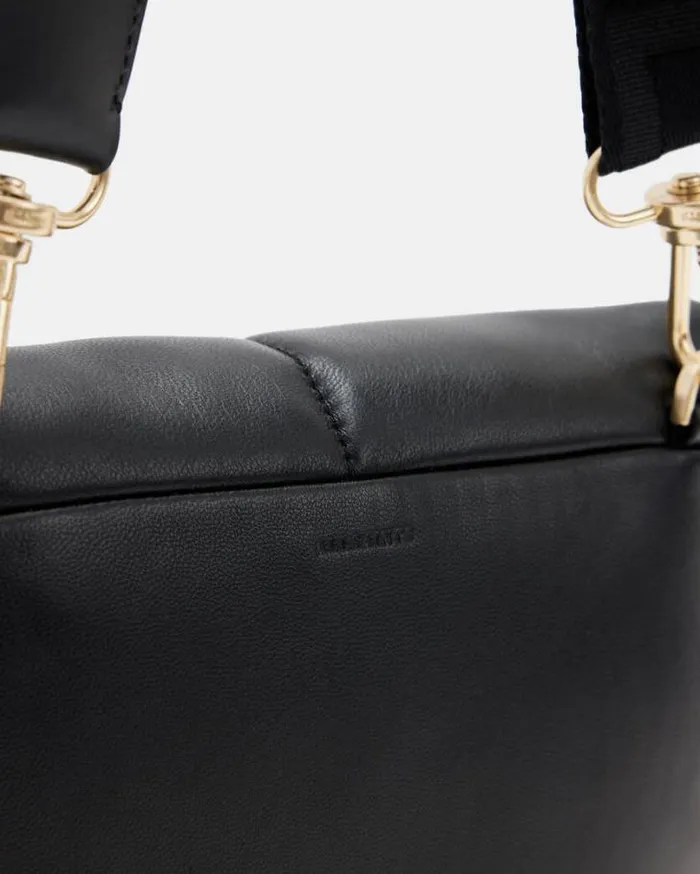 Ezra Leather Quilted Crossbody Bag Black Women AllSaints Handbags and Wallets Ezra Leather Quilted Crossbody Bag Black Women AllSaints Handbags and Wallets