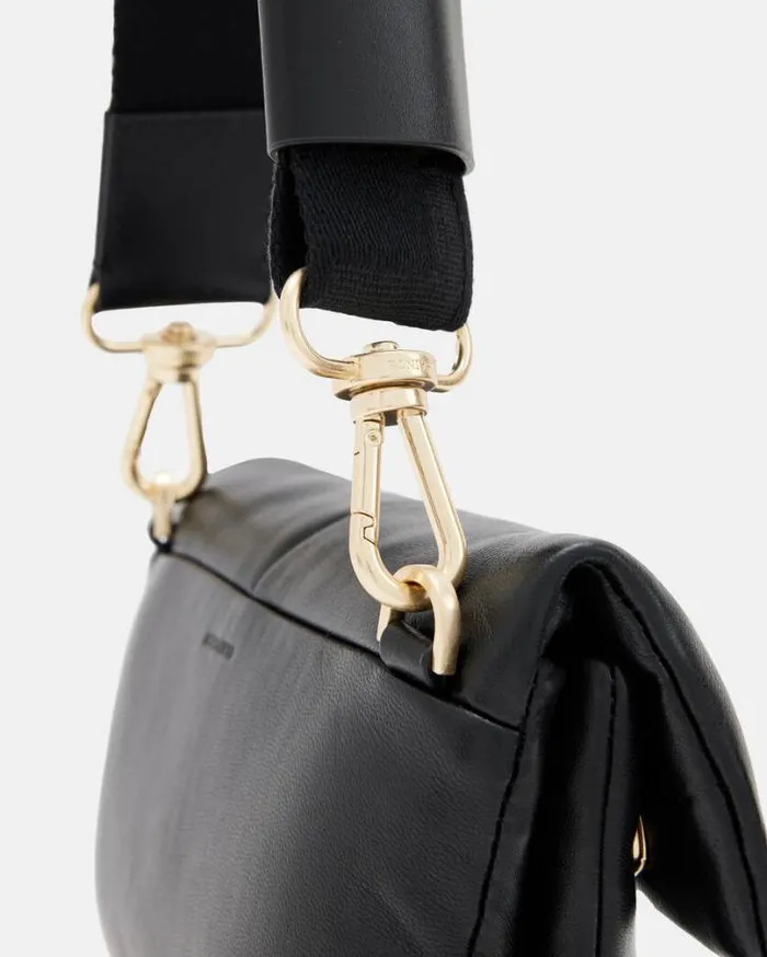 Ezra Leather Quilted Crossbody Bag Black Women AllSaints Handbags and Wallets Ezra Leather Quilted Crossbody Bag Black Women AllSaints Handbags and Wallets