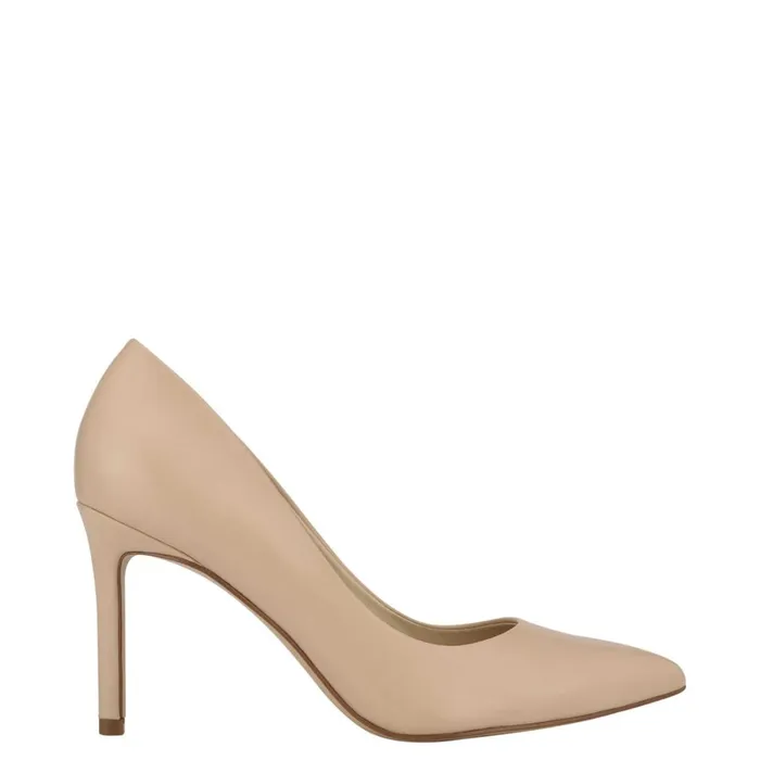 Ezra Pointy Toe Pumps Ivory Leather Women Nine West Pumps