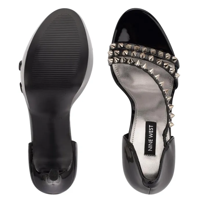 Fabla Platform Sandals Black Patent Women Nine West Platforms Fabla Platform Sandals Black Patent Women Nine West Platforms