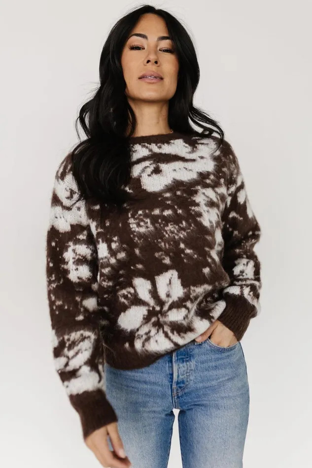 Fairbanks Sweater Brown Print Women Baltic Born Sweaters