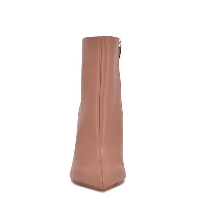 Farrah Dress Booties Dark Natural Leather Women Nine West Boots and Booties Farrah Dress Booties Dark Natural Leather Women Nine West Boots and Booties