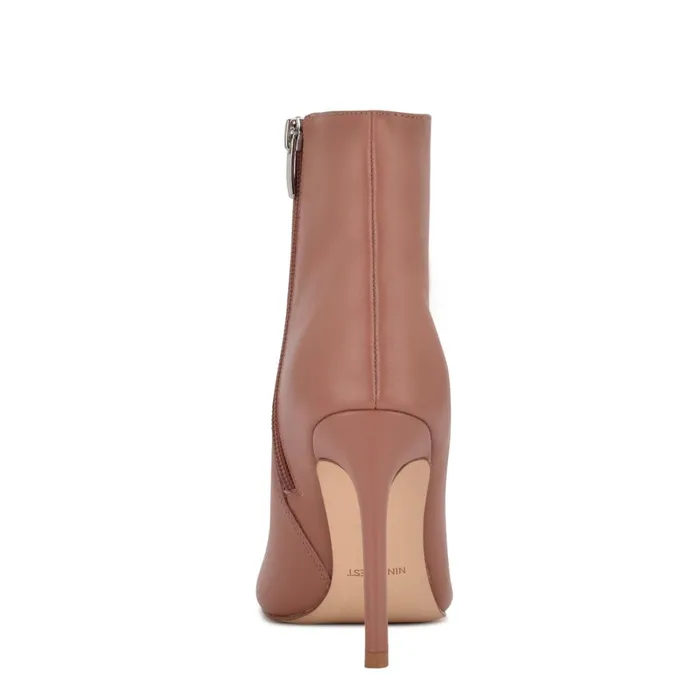 Farrah Dress Booties Dark Natural Leather Women Nine West Boots and Booties Farrah Dress Booties Dark Natural Leather Women Nine West Boots and Booties