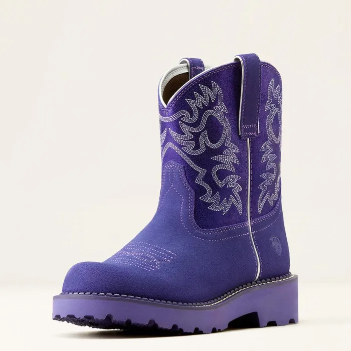 Fatbaby Western Boot Violet Suedepurple Metallic Women Ariat Western Boots