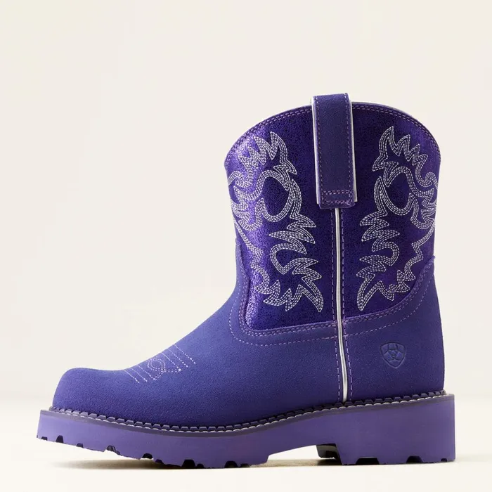 Fatbaby Western Boot Violet Suedepurple Metallic Women Ariat Western Boots Fatbaby Western Boot Violet Suedepurple Metallic Women Ariat Western Boots