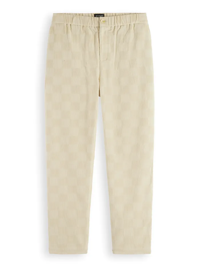 Fave 8211 Checkpatterned Corduroy Jogger Parchment Men Scotch and Soda Pants Fave 8211 Checkpatterned Corduroy Jogger Parchment Men Scotch and Soda Pants