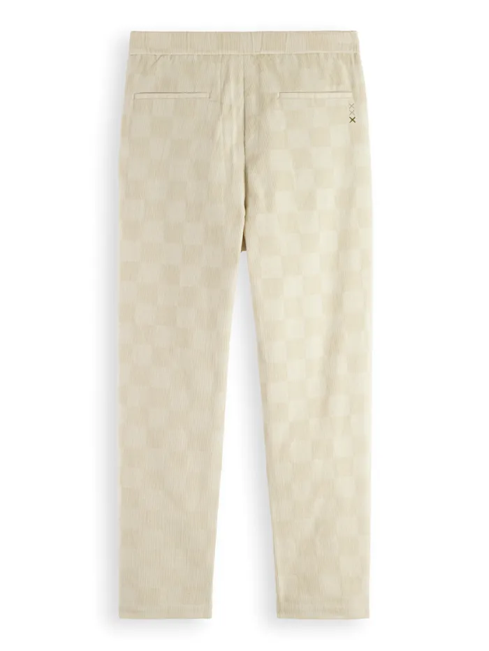 Fave 8211 Checkpatterned Corduroy Jogger Parchment Men Scotch and Soda Pants Fave 8211 Checkpatterned Corduroy Jogger Parchment Men Scotch and Soda Pants