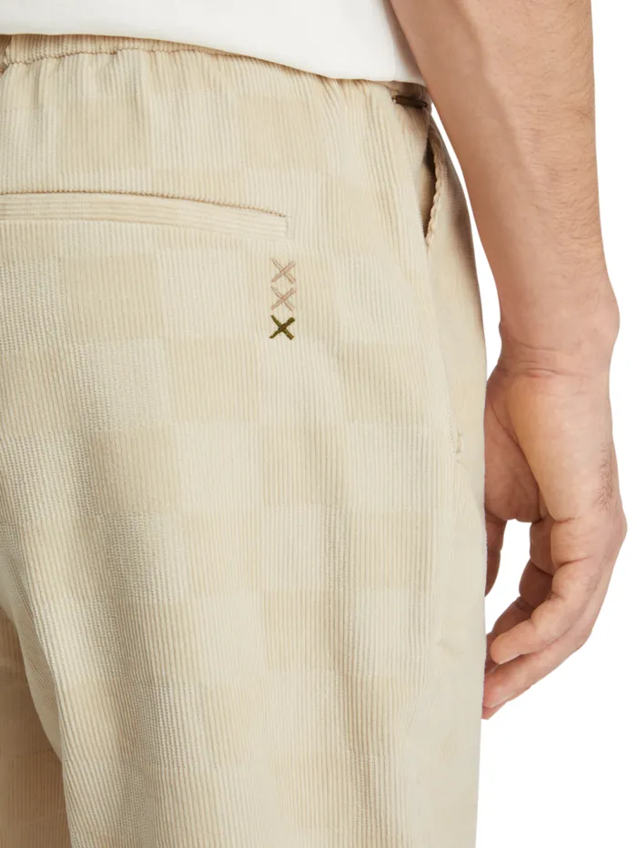 Fave 8211 Checkpatterned Corduroy Jogger Parchment Men Scotch and Soda Pants Fave 8211 Checkpatterned Corduroy Jogger Parchment Men Scotch and Soda Pants