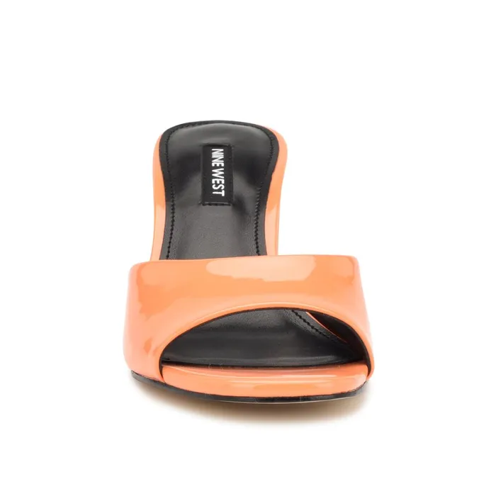 Ferris Block Heel Sandals Orange Patent Women Nine West Sandals Ferris Block Heel Sandals Orange Patent Women Nine West Sandals