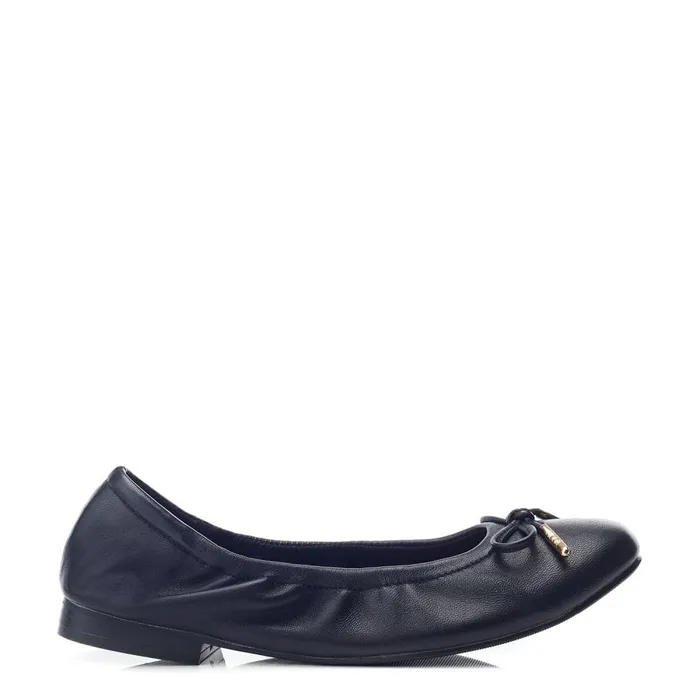 Flat And Ballerina Shoes Women Moda In Pelle Freyani Black Leather