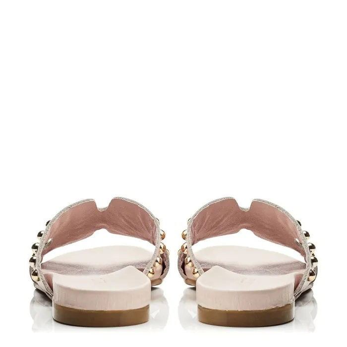 Flat Sandals Women Moda In Pelle Bsoleful BBali Pink Leather