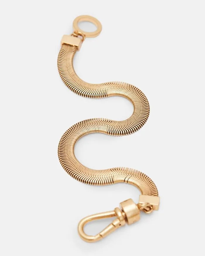 Flat Snake GoldTone Bracelet Warm Brass Women AllSaints Jewelry