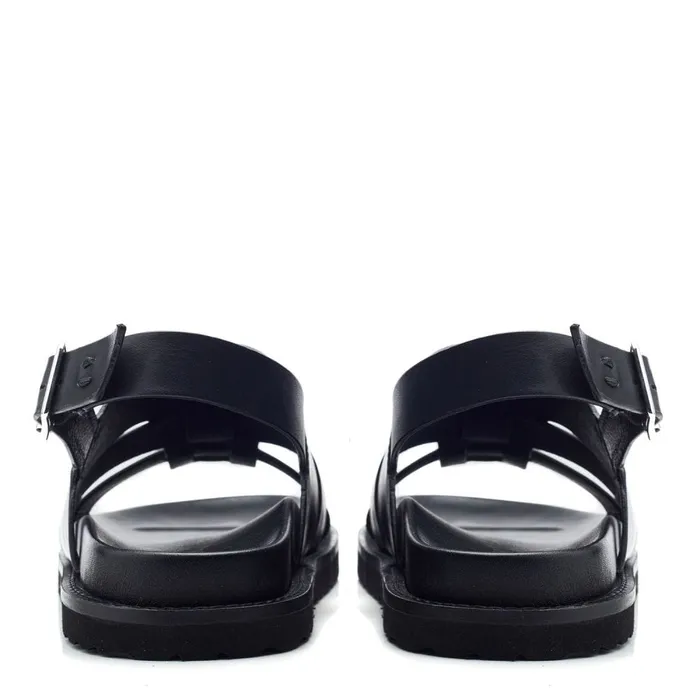 Flatform Sandals Women Moda In Pelle Shoon Sh Lonnie Black Leather