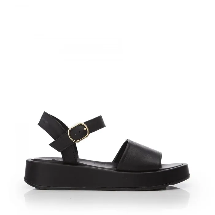 Flatform Sandals Women Moda In Pelle Shoon Sh Mirella Black Leather