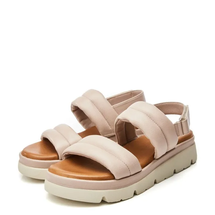 Flatform Sandals Women Moda In Pelle Shoon Sh Squash Taupe Leather
